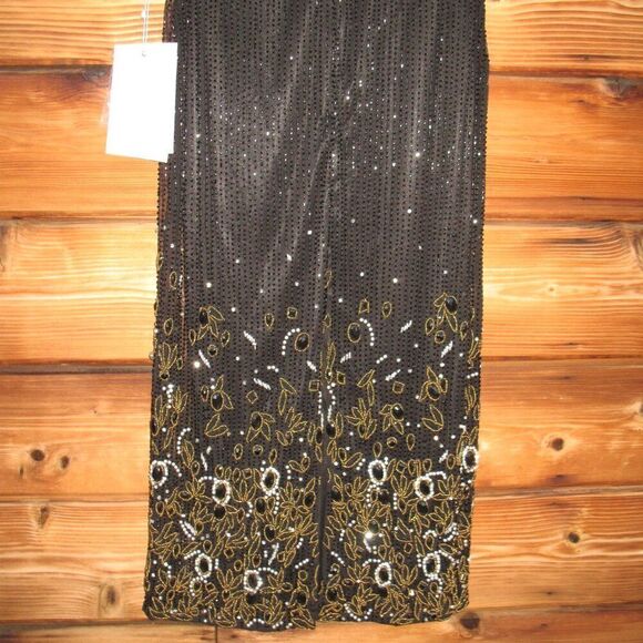 Mac Duggal 5796 Womens Black High Neck Embellished Column Dress Runs Small - Picture 12 of 15